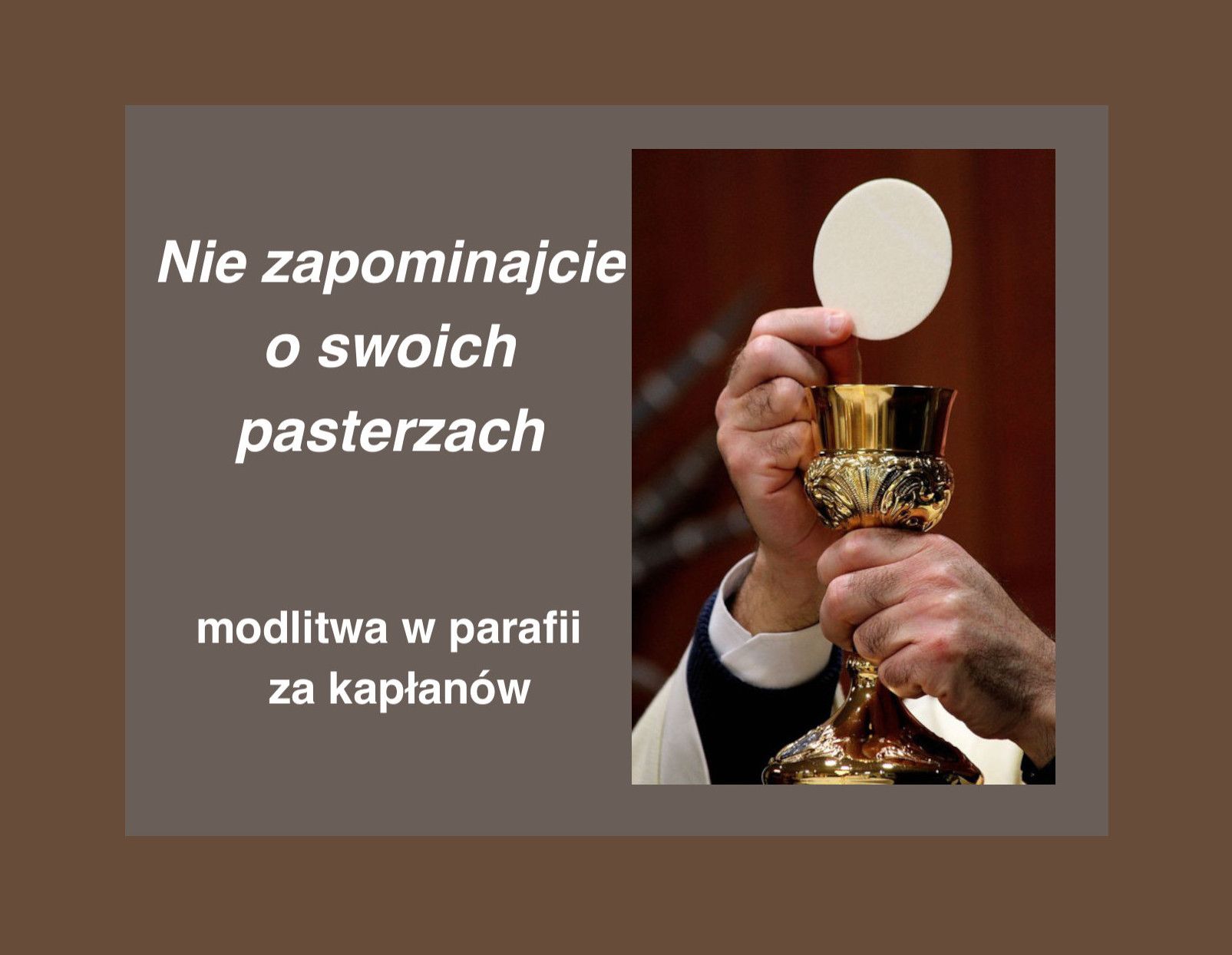 Zachęta do modlitwy za kapłanów